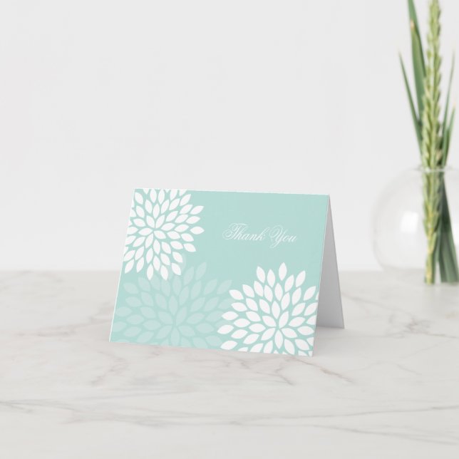 Carte De Remerciements Mariage aux Dahlias Sucrés (Devant)