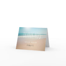 Carte de remerciements Mariage balnéaire