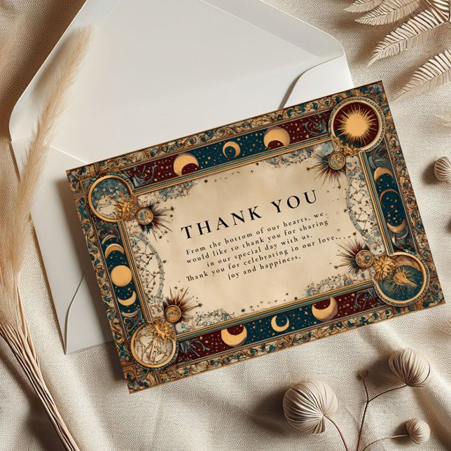 Carte De Remerciements Mariage Baroque Royal Céleste (Créateur téléchargé)