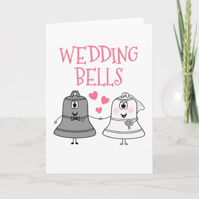 Carte De Remerciements Mariage Bells Cute Funny Mariage Card (Devant)