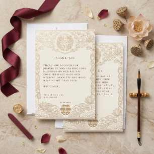 Carte De Remerciements Mariage bilingue vietnamien–anglais 