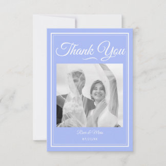 Carte de remerciements Mariage bleu