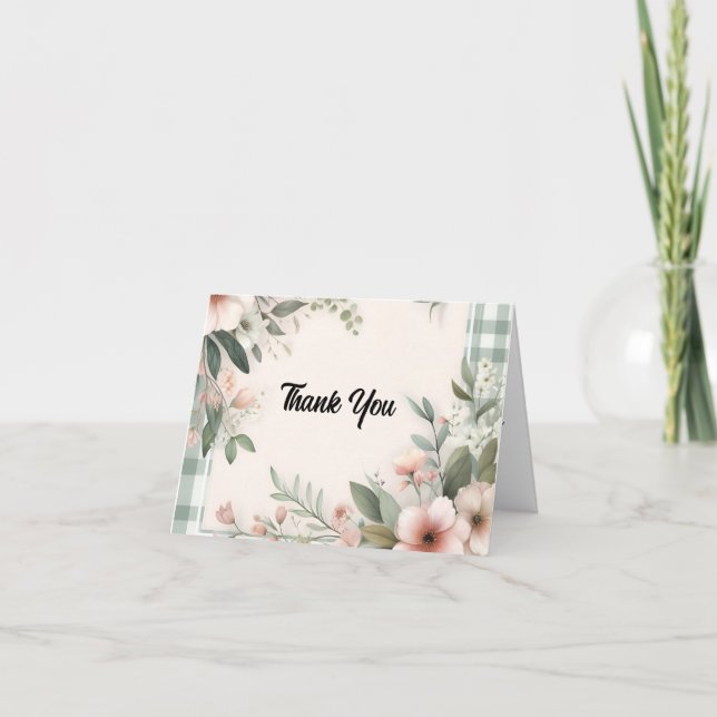 Carte De Remerciements mariage bohème chic mariées Fête de mariage (Devant)