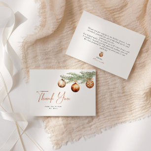 Carte De Remerciements Mariage Bohème de Fêtes Bridal Shower Hiver