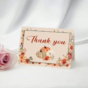 Carte De Remerciements Mariage Bohème de Printemps de Citrouille