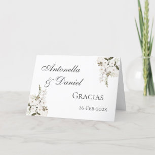 Carte de remerciements Mariage Boho espagnol