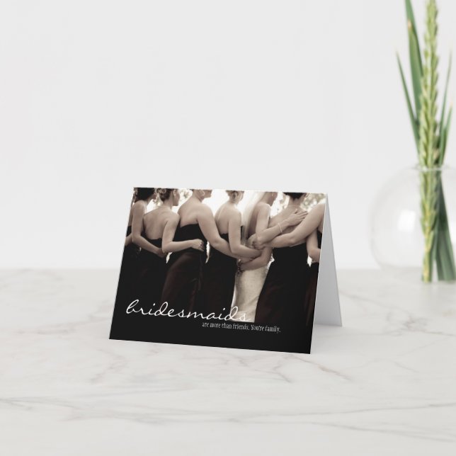 Carte de remerciements Mariage Bridesmaid (Devant)