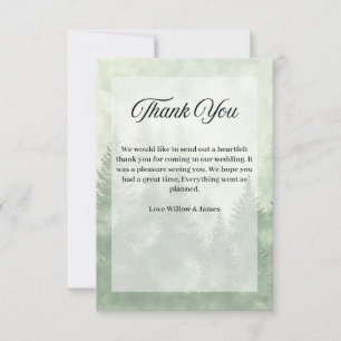 Carte De Remerciements Mariage campagnard minimaliste rustique de la pinè