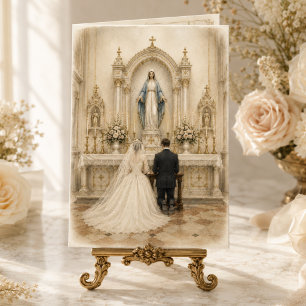 Carte De Remerciements Mariage catholique traditionnel de Notre-Dame de G