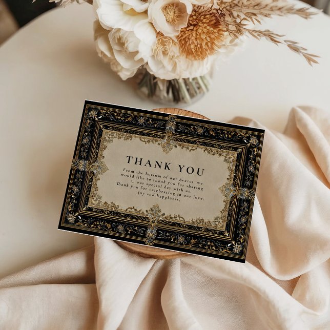 Carte De Remerciements Mariage céleste baroque royal (Créateur téléchargé)