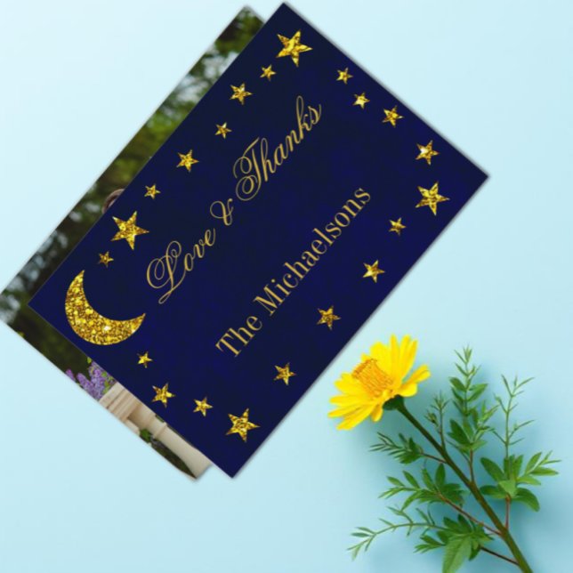 Carte De Remerciements Mariage céleste du ciel nocturne (Créateur téléchargé)