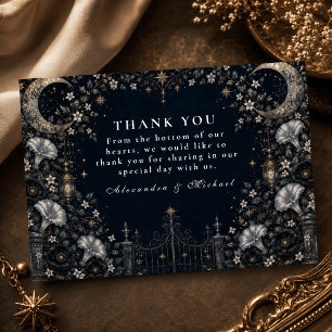 Carte De Remerciements Mariage céleste gothique sombre