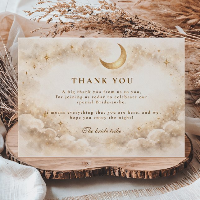 Carte De Remerciements Mariage Céleste sous l'Arche d'Or (Créateur téléchargé)
