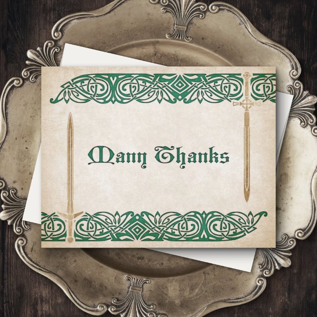 Carte De Remerciements Mariage celtique des épées (Créateur téléchargé)