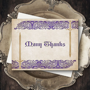 Carte De Remerciements Mariage celtique des épées