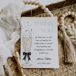 Carte De Remerciements Mariage Champagne à l'arc