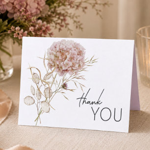 Carte De Remerciements Mariage champêtre bohème délicat de fleurs sauvage