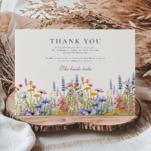 Carte De Remerciements Mariage champêtre : Remerciements pour la fête pré