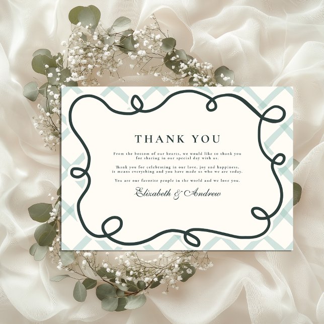 Carte De Remerciements Mariage Chic Côté Mer (Créateur téléchargé)