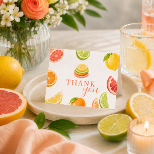 Carte De Remerciements Mariage Citron Main Squeeze