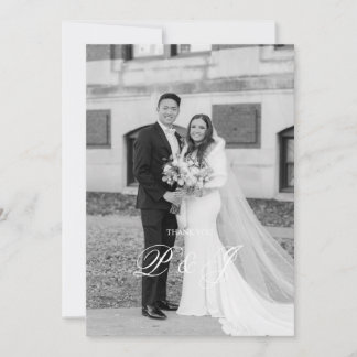 Carte de remerciements Mariage classique