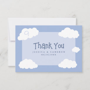 Carte De Remerciements Mariage Cloud Neuf Cute Whimsical Fun Cadeau Uniqu