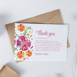 Carte De Remerciements Mariage Coloré Fiesta Mexicaine