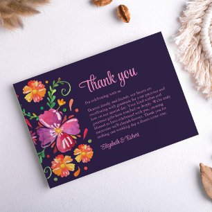 Carte De Remerciements Mariage Coloré Fiesta Mexicaine