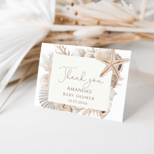 Carte De Remerciements Mariage Côtier 