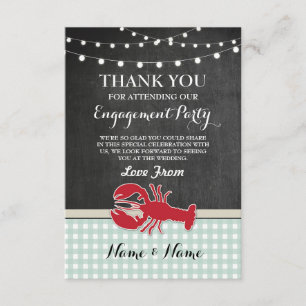 Carte de remerciements Mariage Crawfish Boil Plage