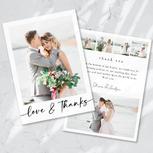 Carte De Remerciements Mariage d'amour et de remerciements multi-images m