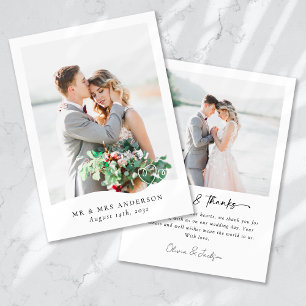 Carte De Remerciements Mariage d'amour et de remerciements multi-images m