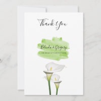 Mariage d'aquarelle blanc Calla Lilies