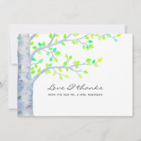 Mariage d'arbre de bouleau de printemps aquarelle