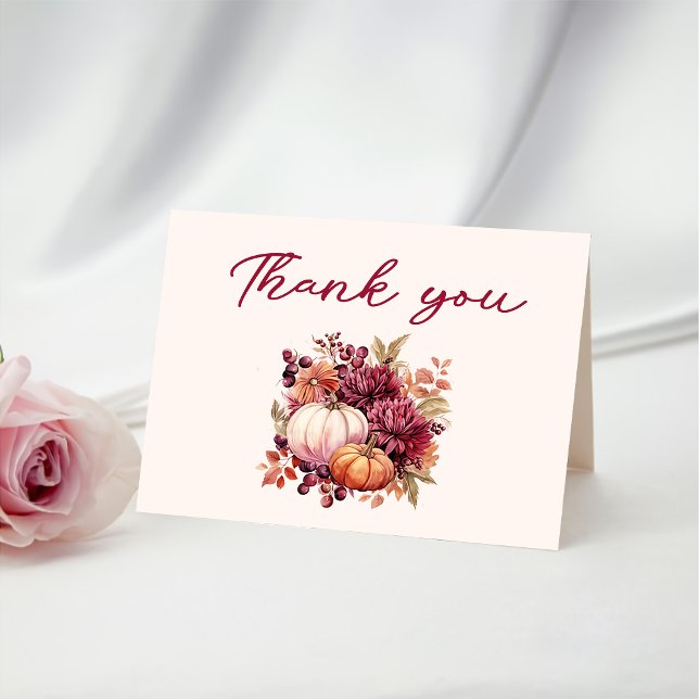 Carte De Remerciements Mariage d'automne de citrouille (Créateur téléchargé)