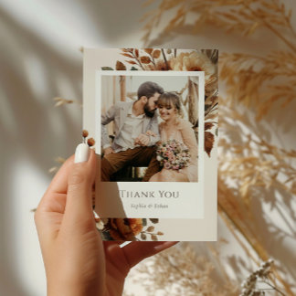 Carte De Remerciements Mariage de bois de chauffage photo