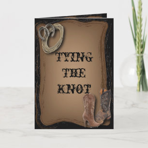 Carte De Remerciements mariage de bottes de cowboy de l'ouest