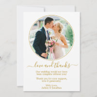 Mariage de cadre photo moderne Elegant Gold Round