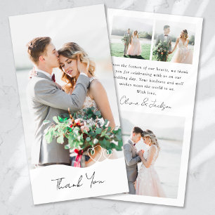 Carte De Remerciements Mariage de coeur multi-images moderne