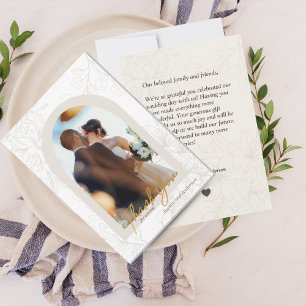 Carte de remerciements Mariage de Collage de photo