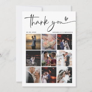 Carte De Remerciements Mariage de collection photo moderne