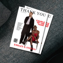 Mariage de couverture du magazine de code QR