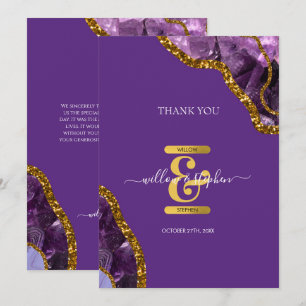 Carte De Remerciements Mariage de de Parties scintillant de la géométrie