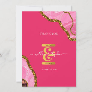 Carte De Remerciements Mariage de de Parties scintillant de la géométrie