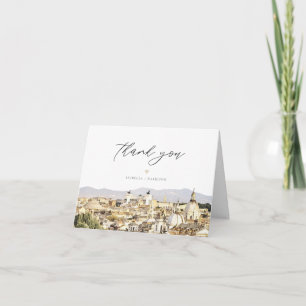 Carte De Remerciements Mariage de destination à Rome Italie