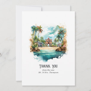 Carte De Remerciements Mariage de destination en République dominicaine à