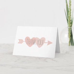 Carte De Remerciements Mariage de deux coeurs