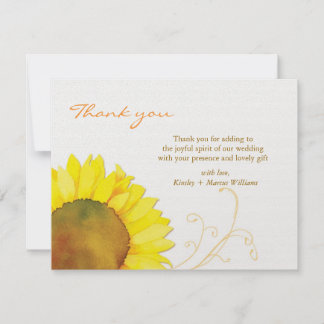 Carte de remerciements Mariage de fleurs de tourne