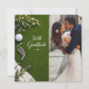 Carte De Remerciements Mariage de golf créez votre propre photo