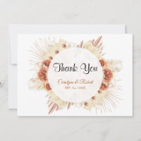 Carte de remerciements Mariage de la laiton de Pam